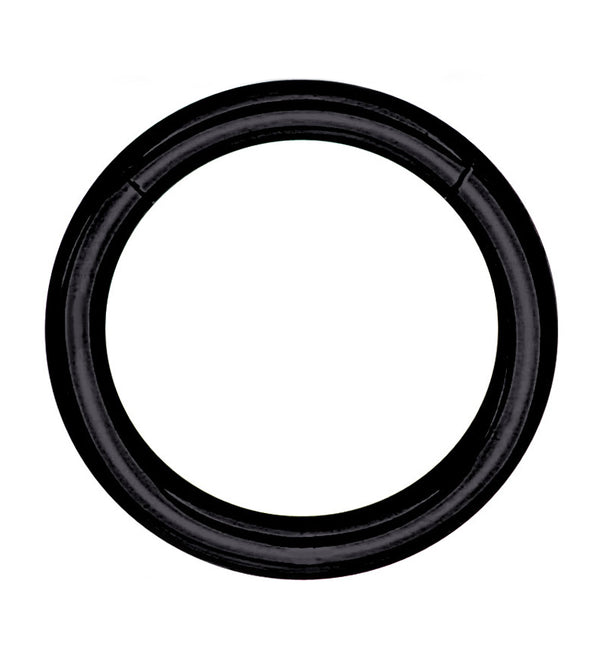 Black PVD Hinged Stainless Steel Segment Hoop Ring
