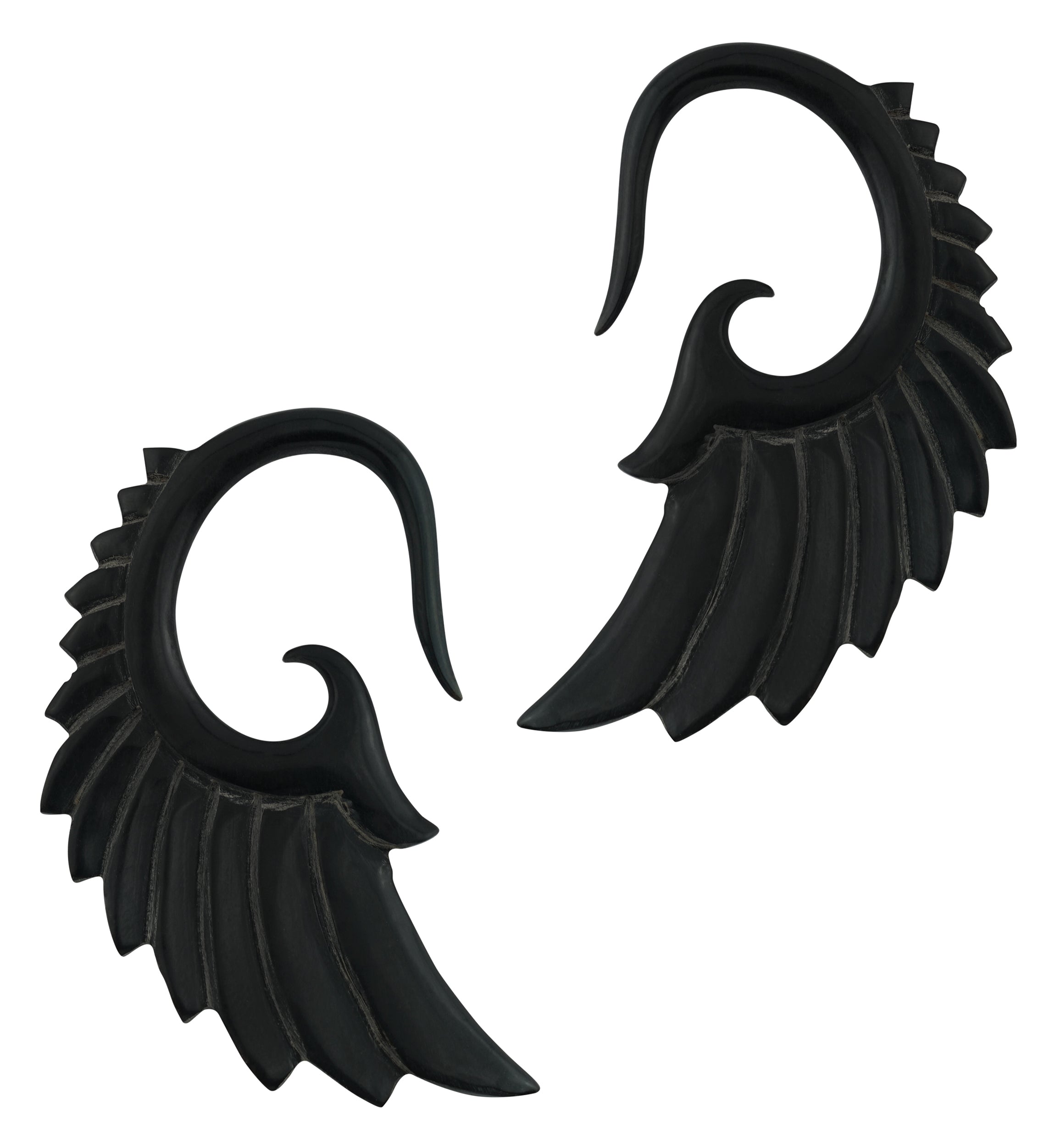 Black Horn Angel Wing Hangers (8G - 00G)