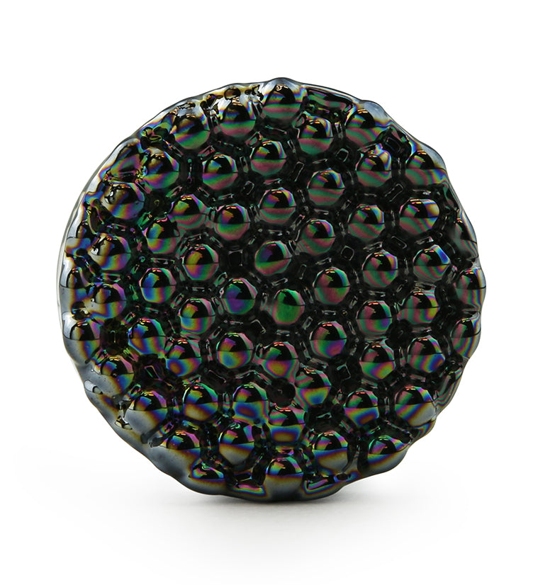 Black Iridescent Glass Plugs