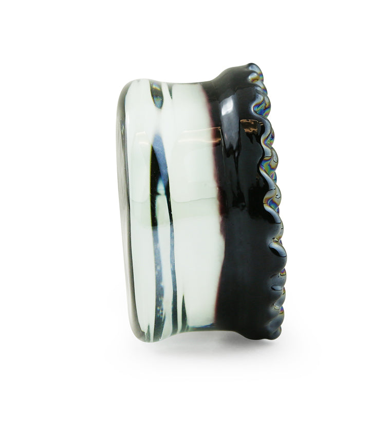 Black Iridescent Glass Plugs