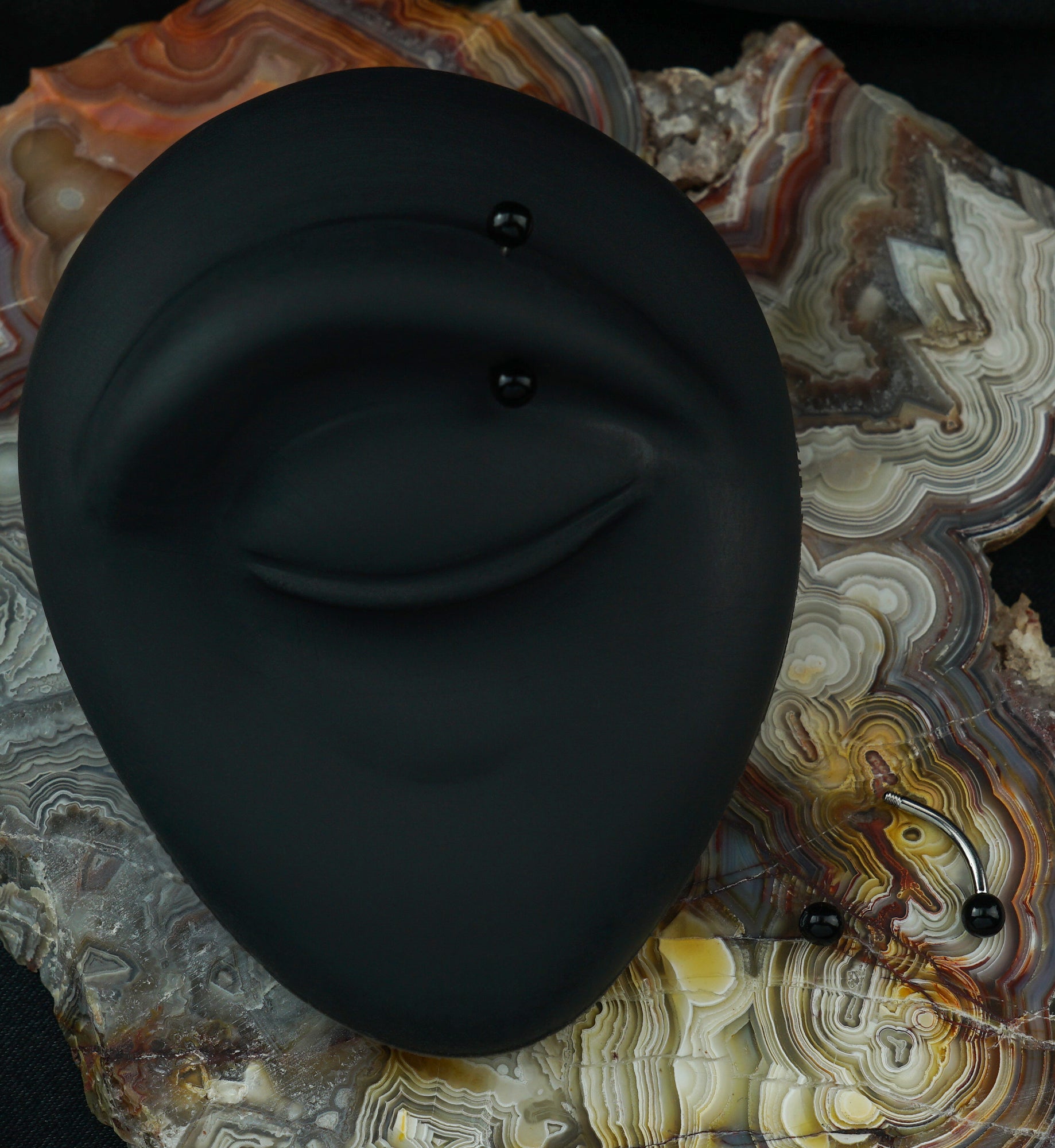 Black Matte Curved Barbell