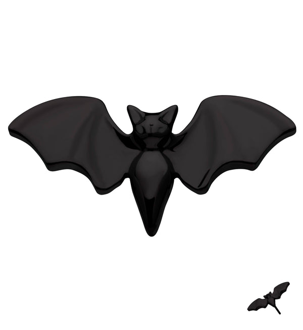 Black PVD Bat Titanium Threadless Top