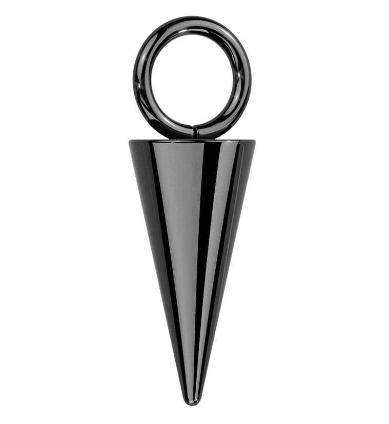 Black PVD Cone Titanium Charm