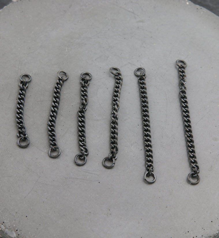 Black PVD Curb Titanium Connector Chain