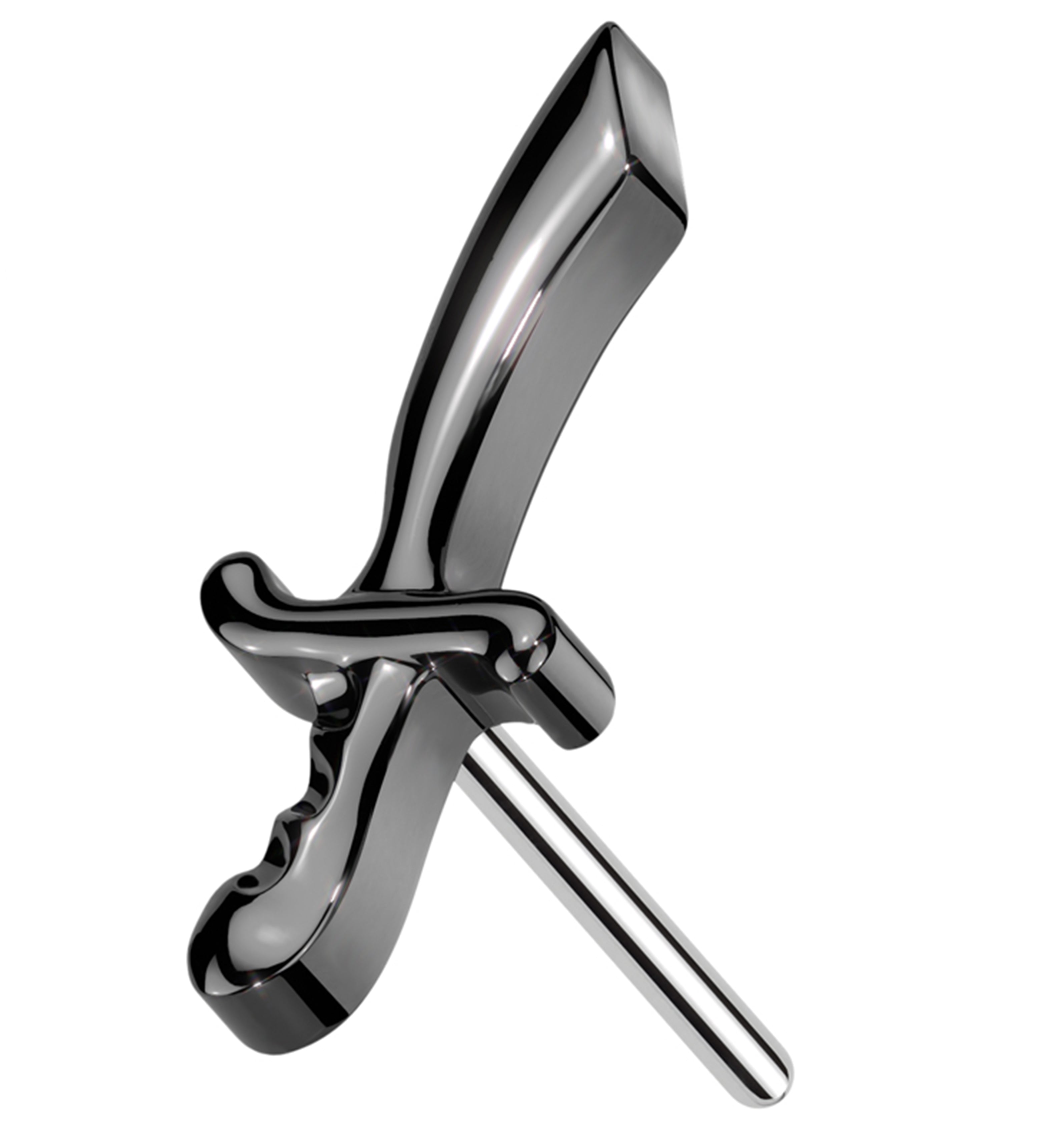 Black PVD Cutlass Sword Titanium Threadless Top