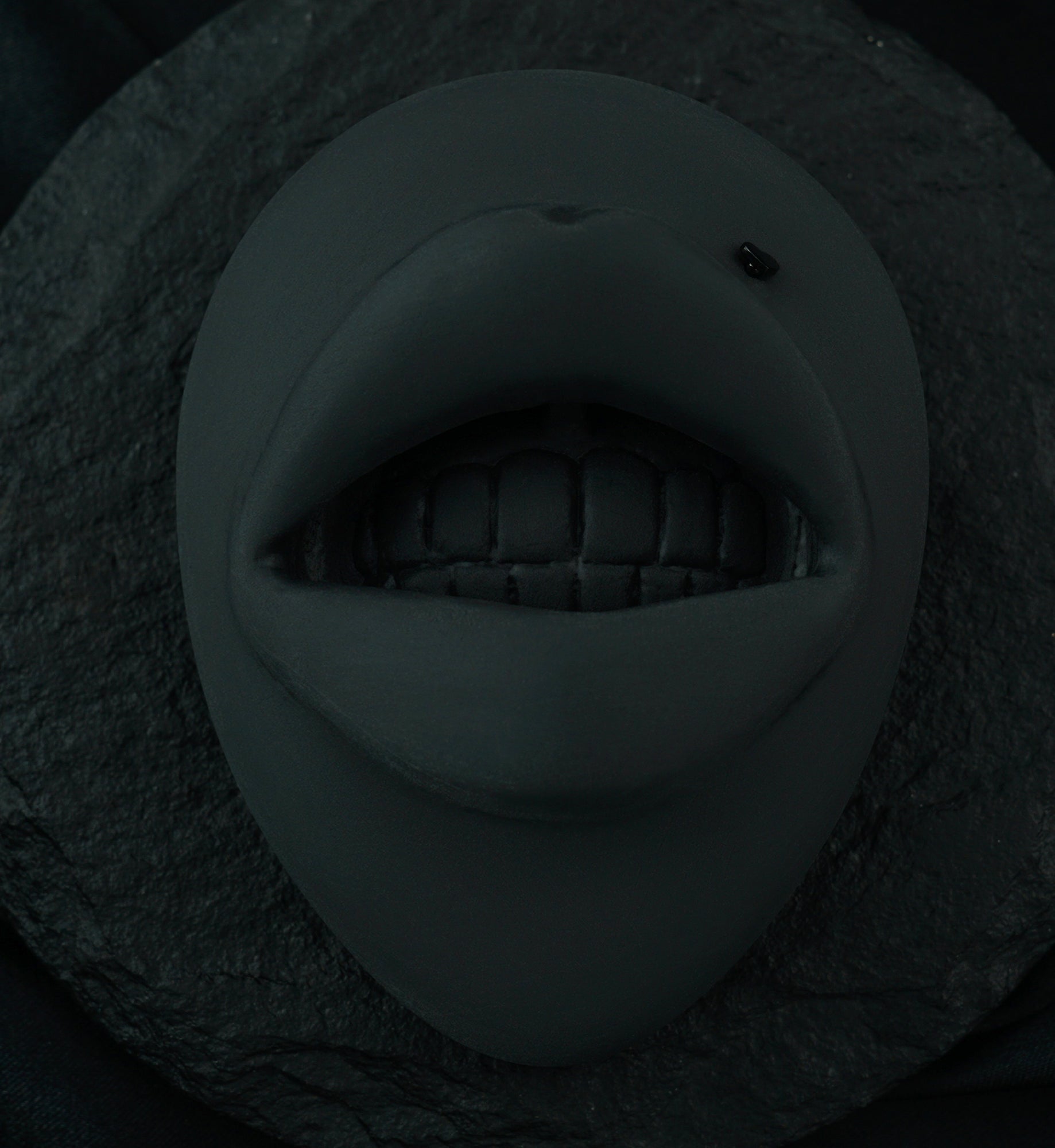 Black PVD Heart Titanium Threadless Labret