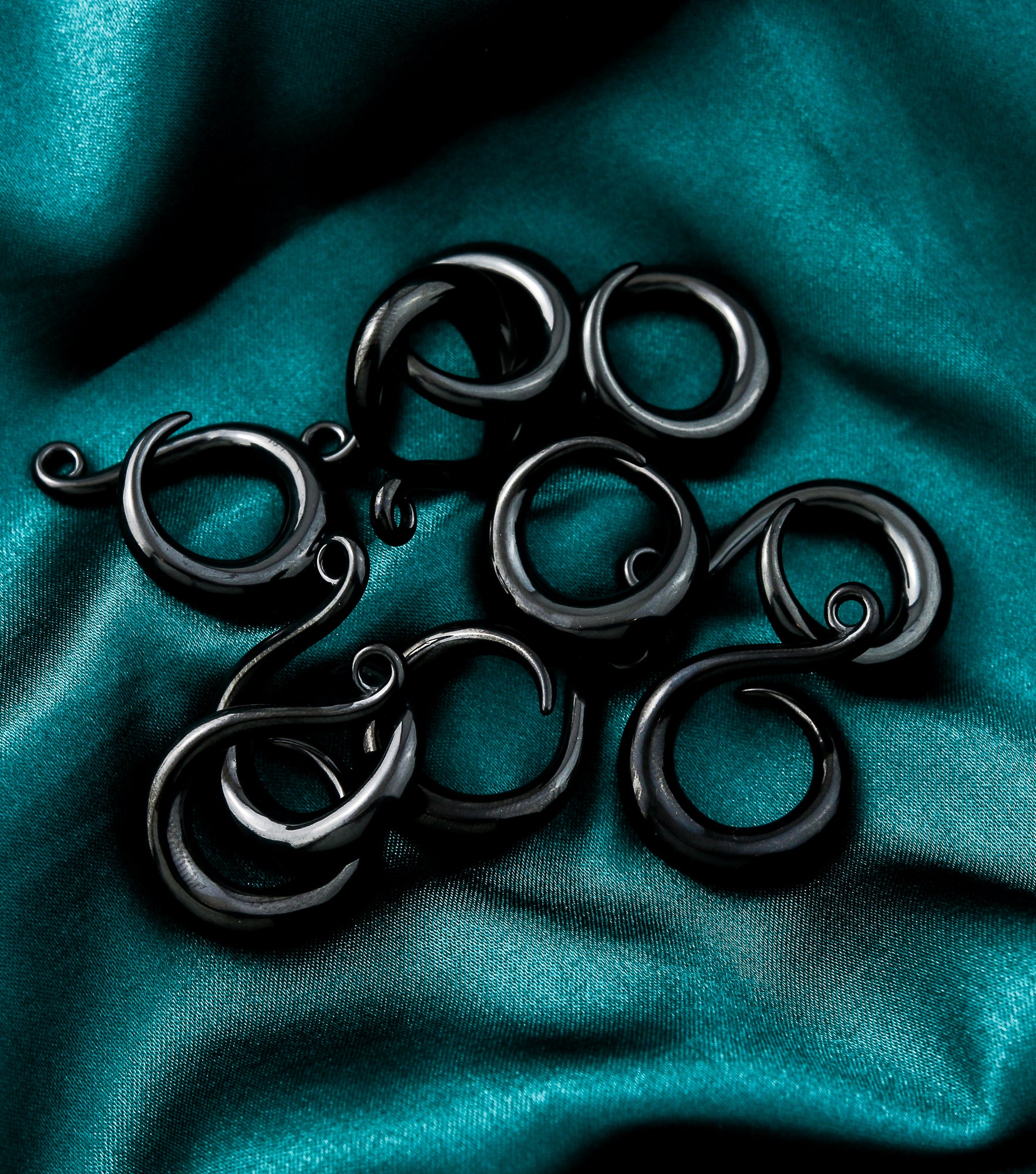 Black PVD Hook Hanger Stainless Steel Ear Weights