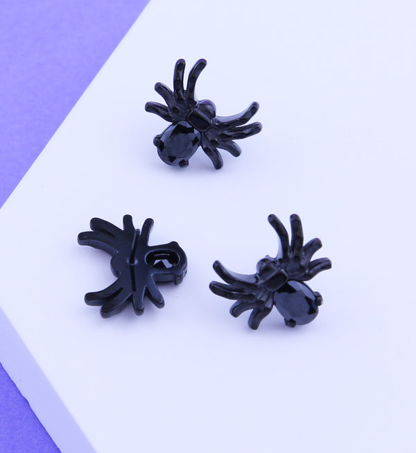 Black PVD Spider Black CZ Titanium Threadless Top