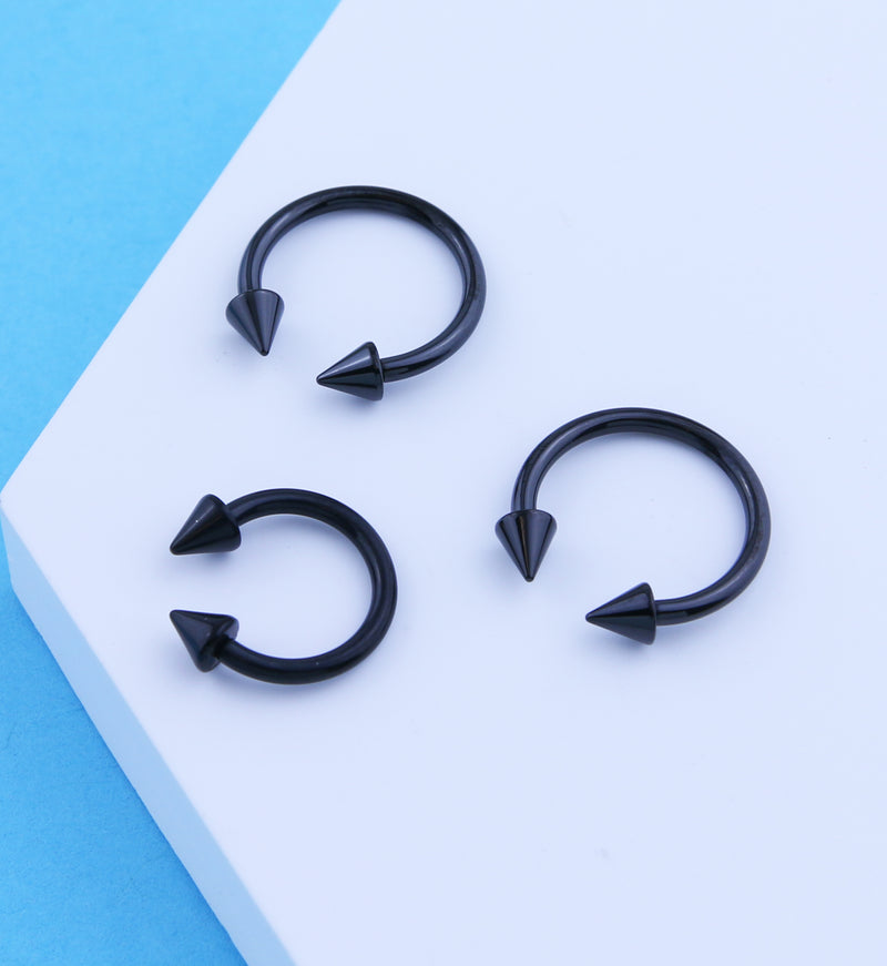 Stainless Steel Black PVD Striped Blade Bangle Bracelet Ladies Size/Ar...