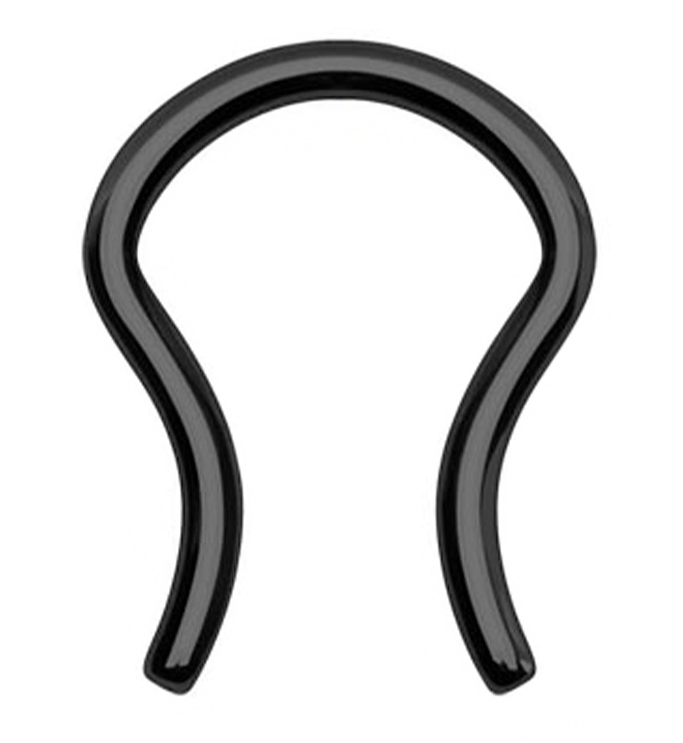 Black PVD Stainless Steel Septum Ring