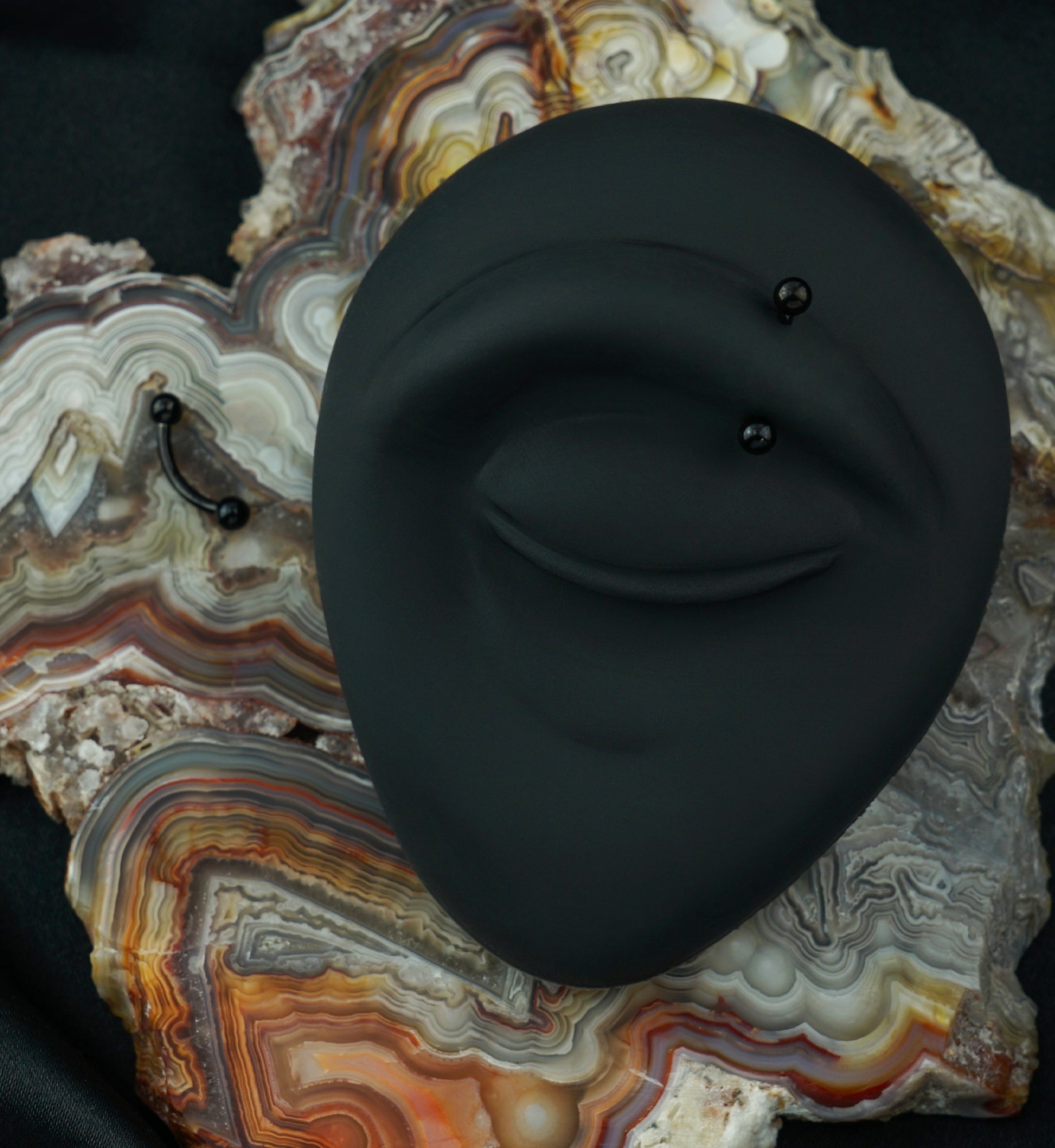 Black PVD Titanium Curved Barbell