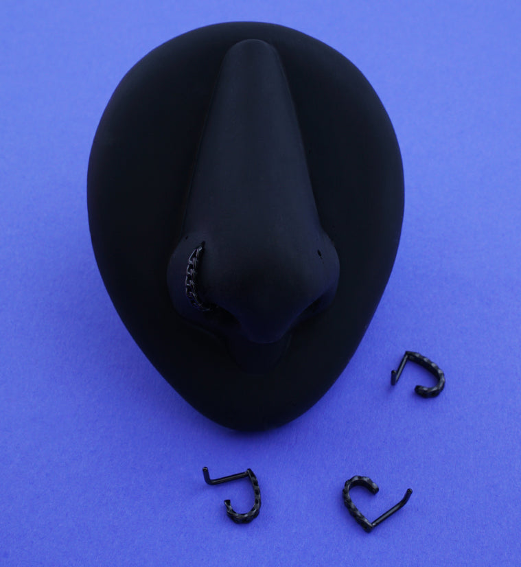Black PVD Wrapped Chain Nose Curve