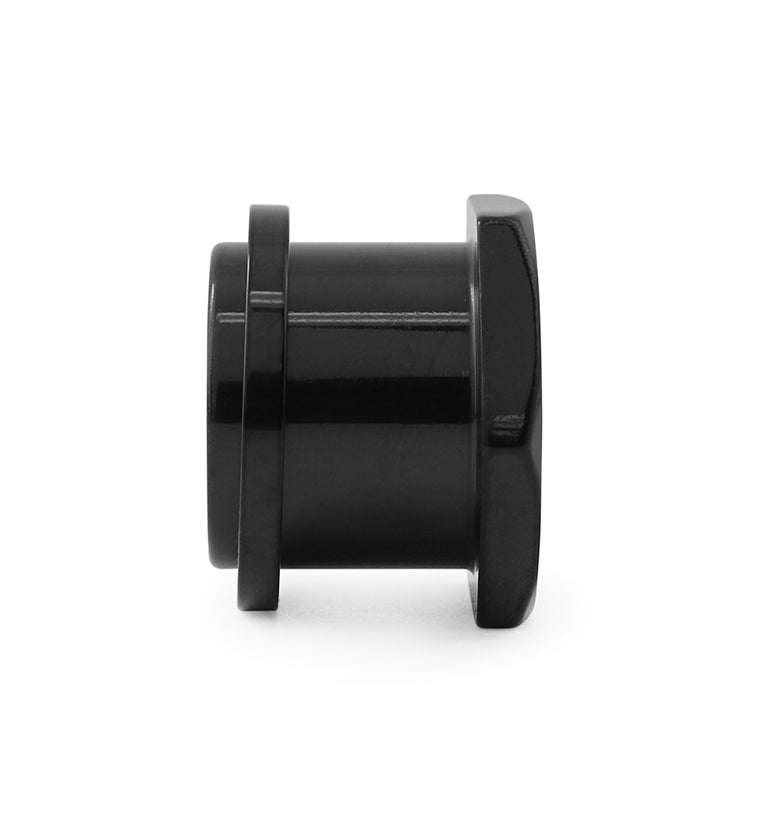 Black PVD Hexagon Single Flare Stainless Steel Tunnels