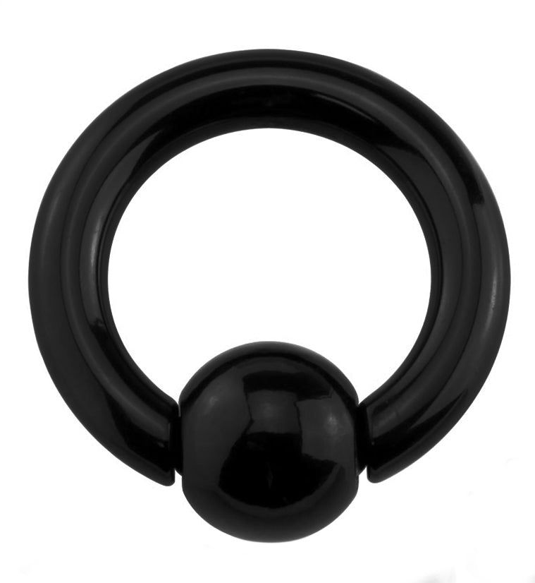 Black PVD Spring Bead Captive Ring