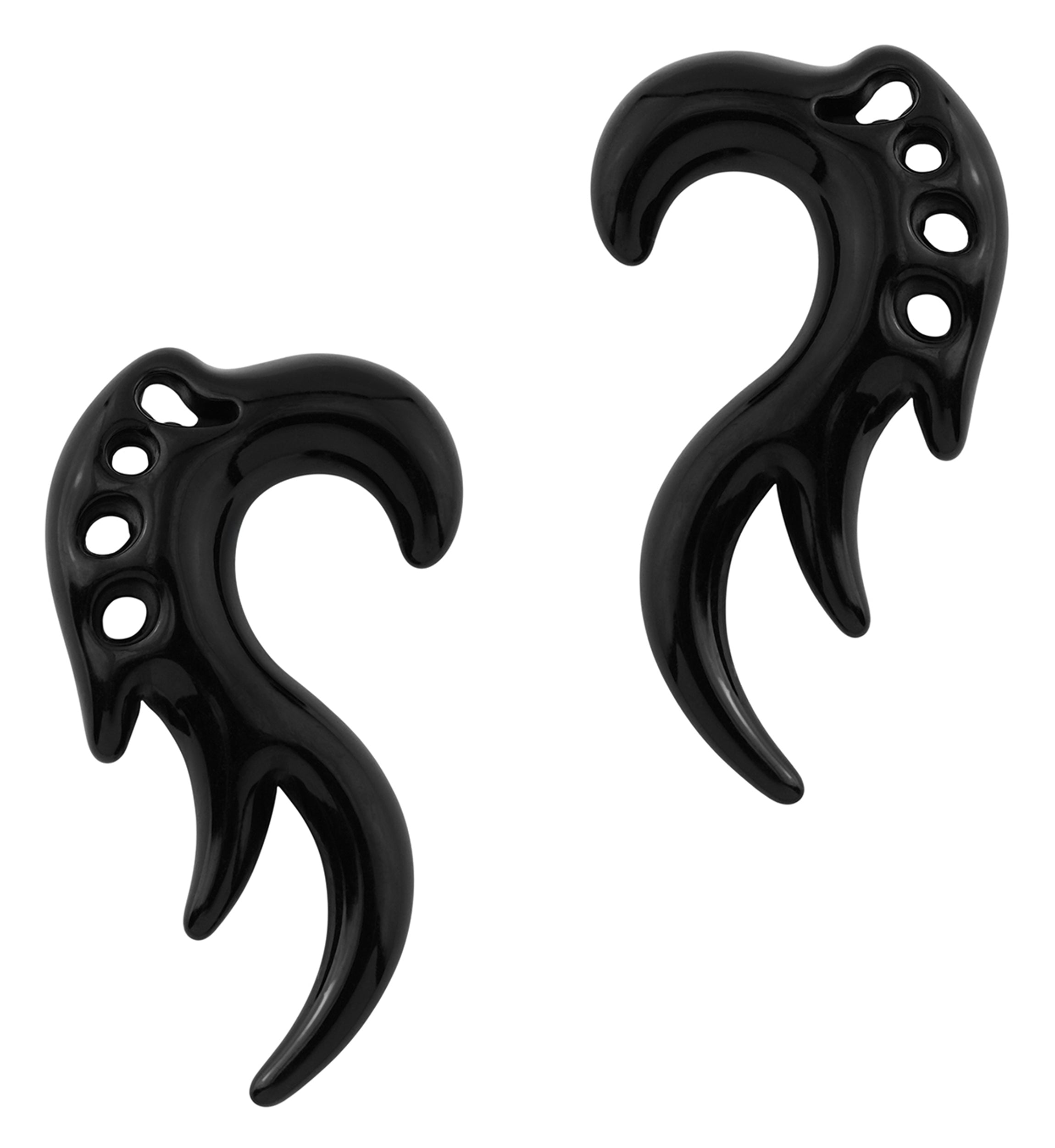 Black Tribal Antler Hanger Talon Plugs