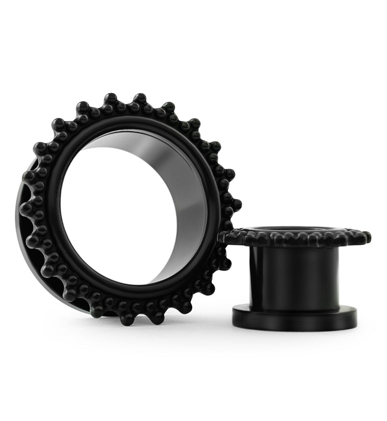 Black PVD Triple Beaded Rim Stainless Steel Tunnels
