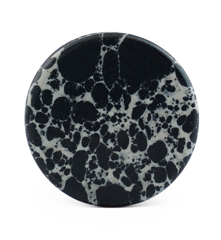 Black And White Howlite Stone Plugs