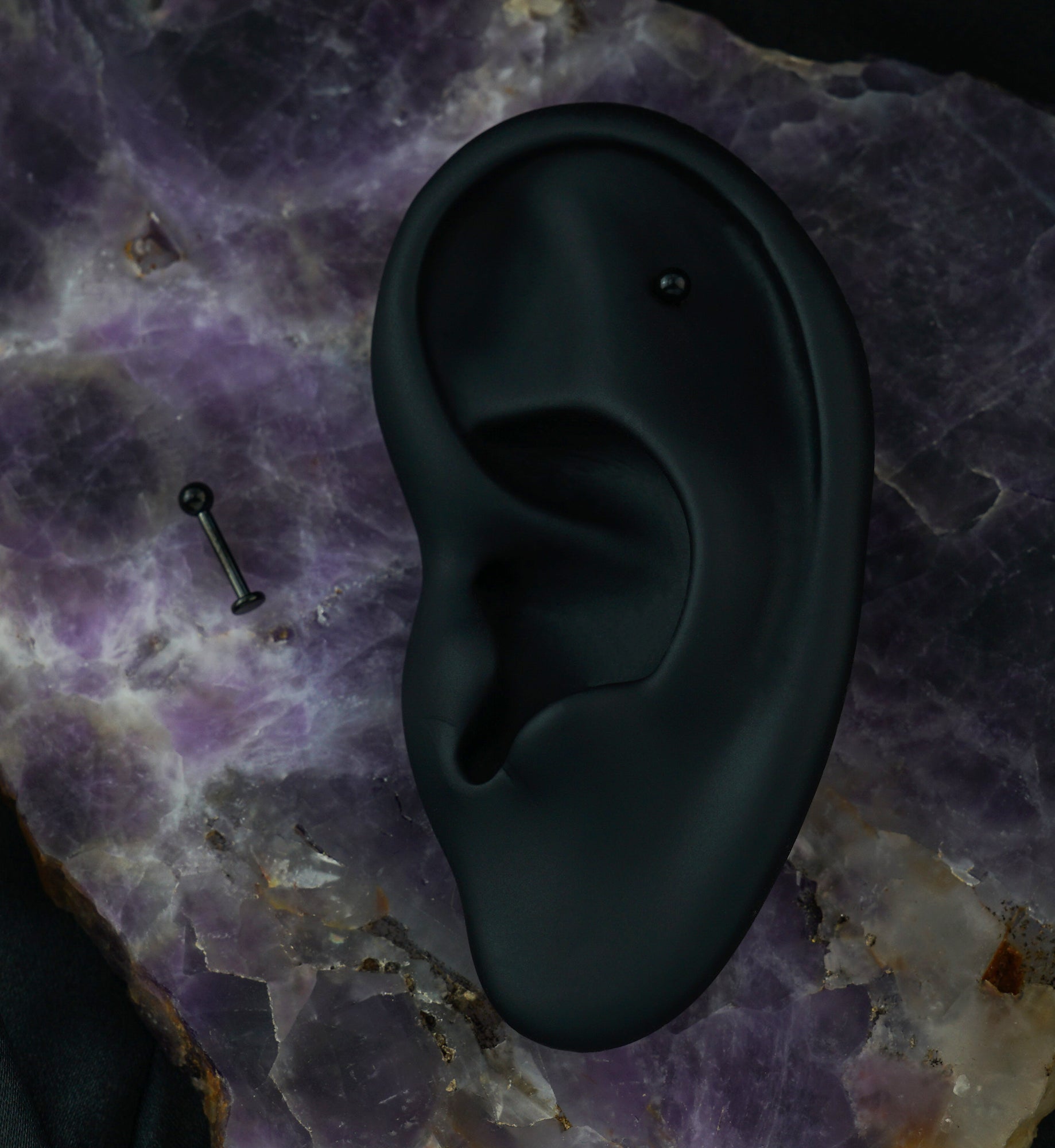 Black PVD Titanium Labret