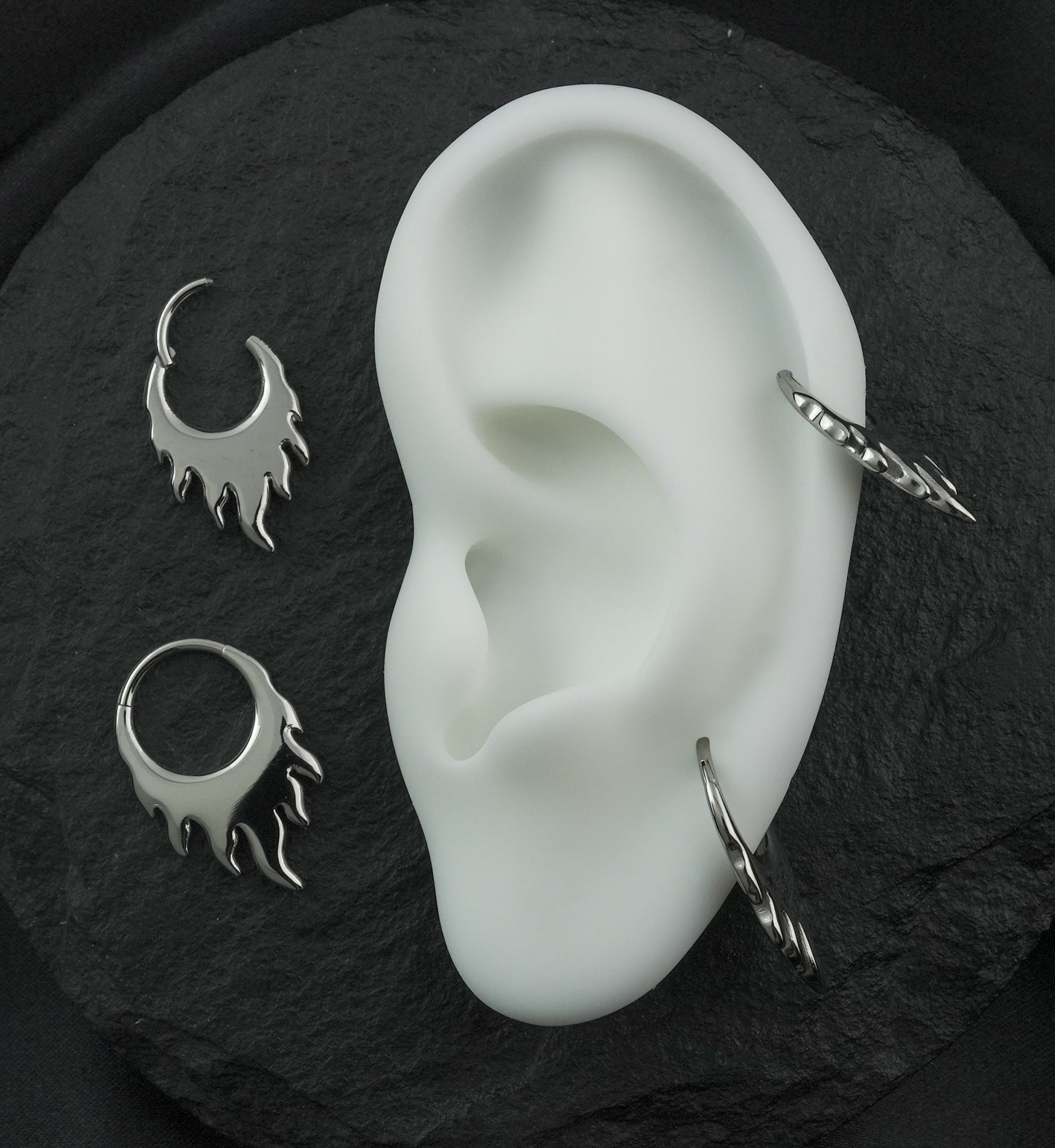 Blaze Titanium Hinged Segment Ring