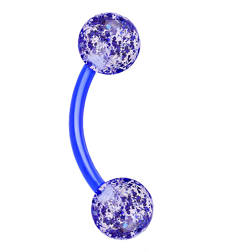 Glitter Color Curved Barbell