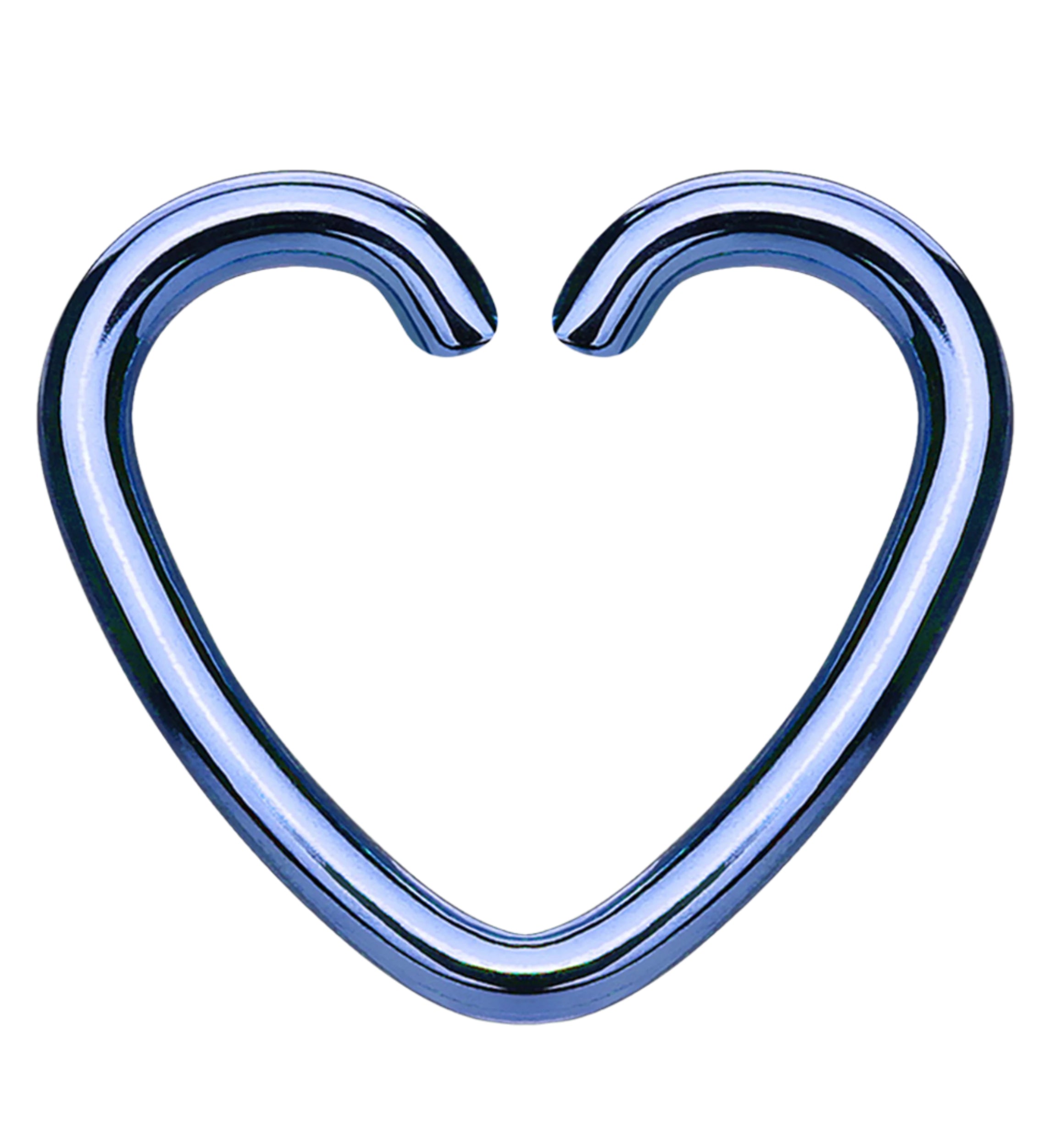 Blue Heart Daith Cartilage Stainless Steel Earring