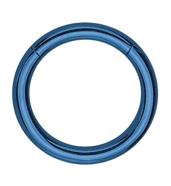 Blue PVD Hinged Stainless Steel Segment Hoop Ring