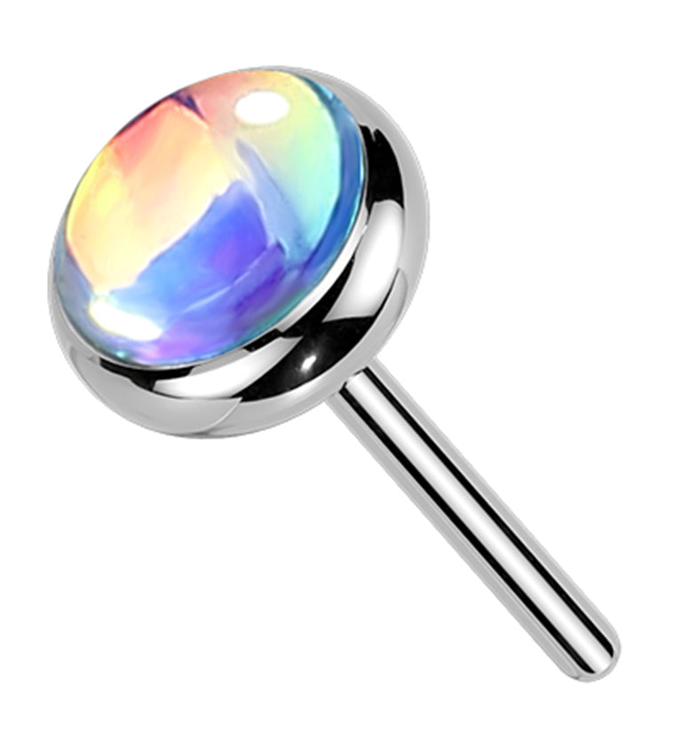 Blue Iridescent Gem Titanium Threadless Top