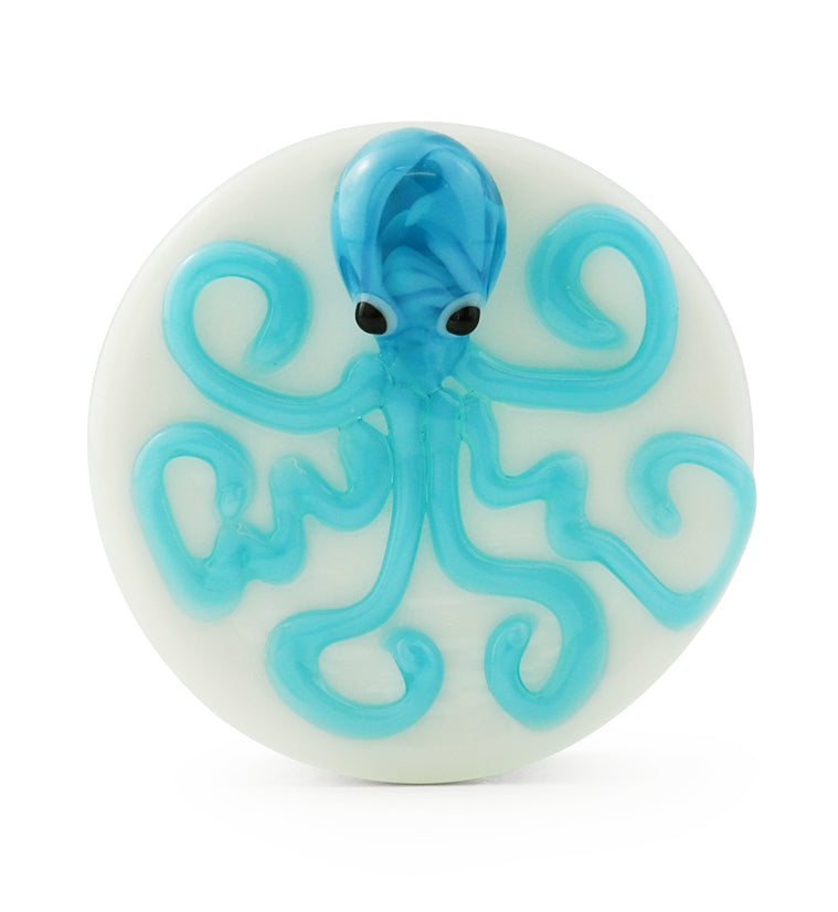 Blue Octopus Glass Plugs