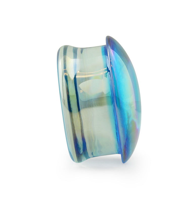 Blue Oil Splash Glass Plugs