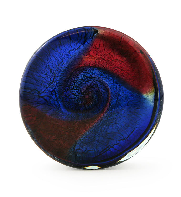 Blue & Red Dichroic Glass Plugs