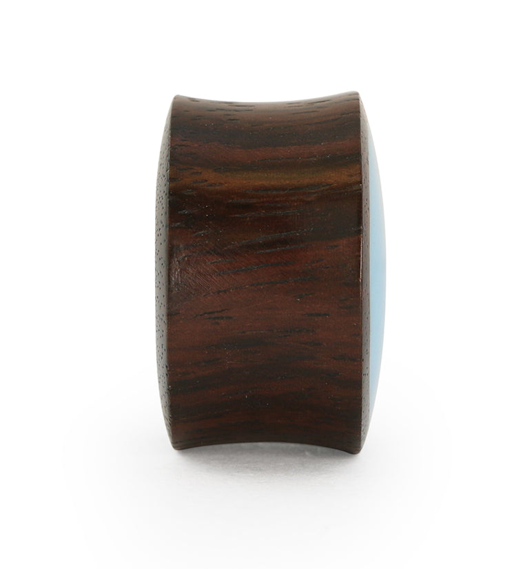Sono Wood Plugs With Blue Resin Inlay