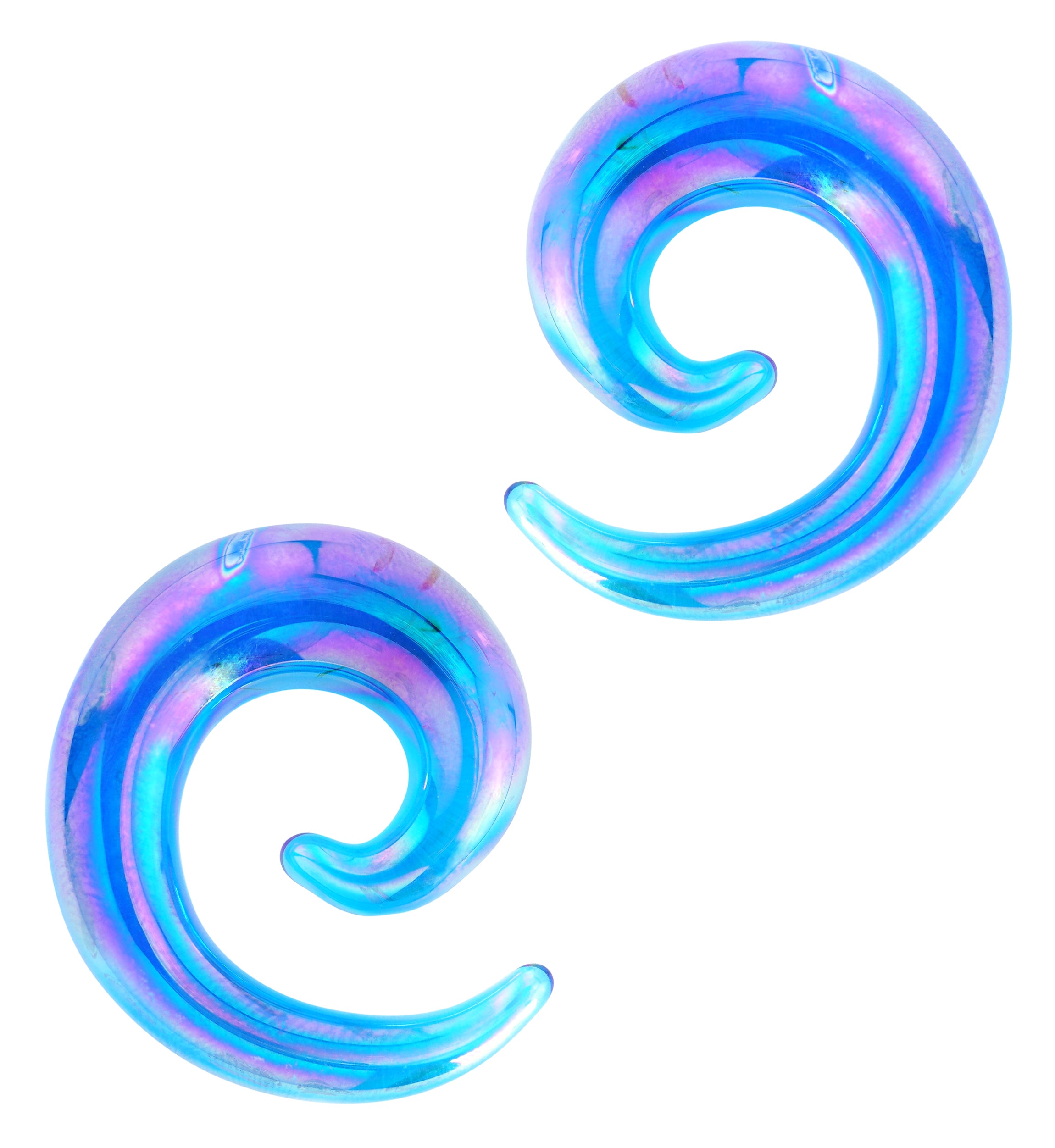 Blue Rogue Glass Spirals