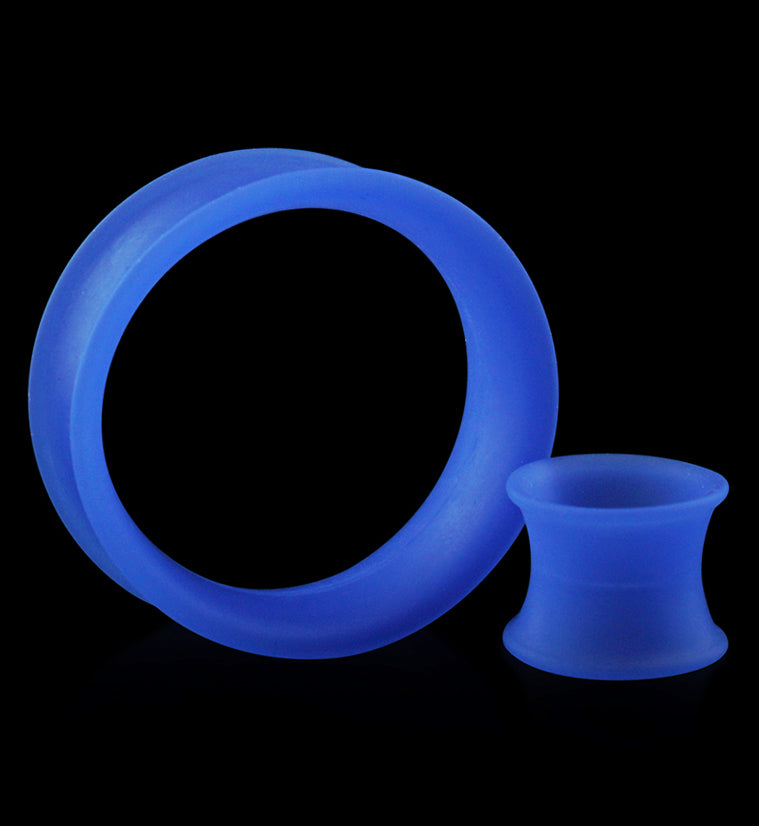 Blue Silicone Ear Skins Tunnels