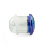 Blue Oil Splash Single Flare Glass Plugs