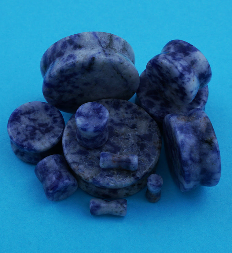 Blue Spot Jasper Stone Plugs