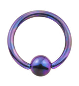 Blurple Titanium Captive Ring