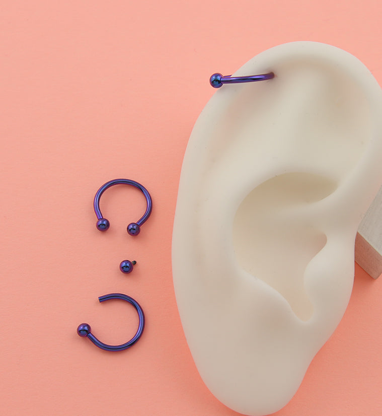 Blurple Titanium Circular Barbells