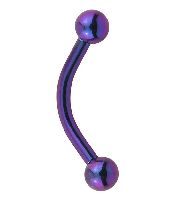 Blurple Titanium Internally Threaded Curved Barbell