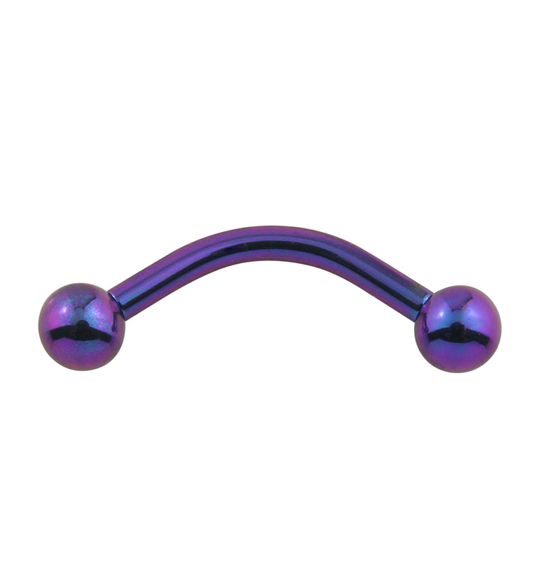 Blurple Titanium Internally Threaded Curved Barbell