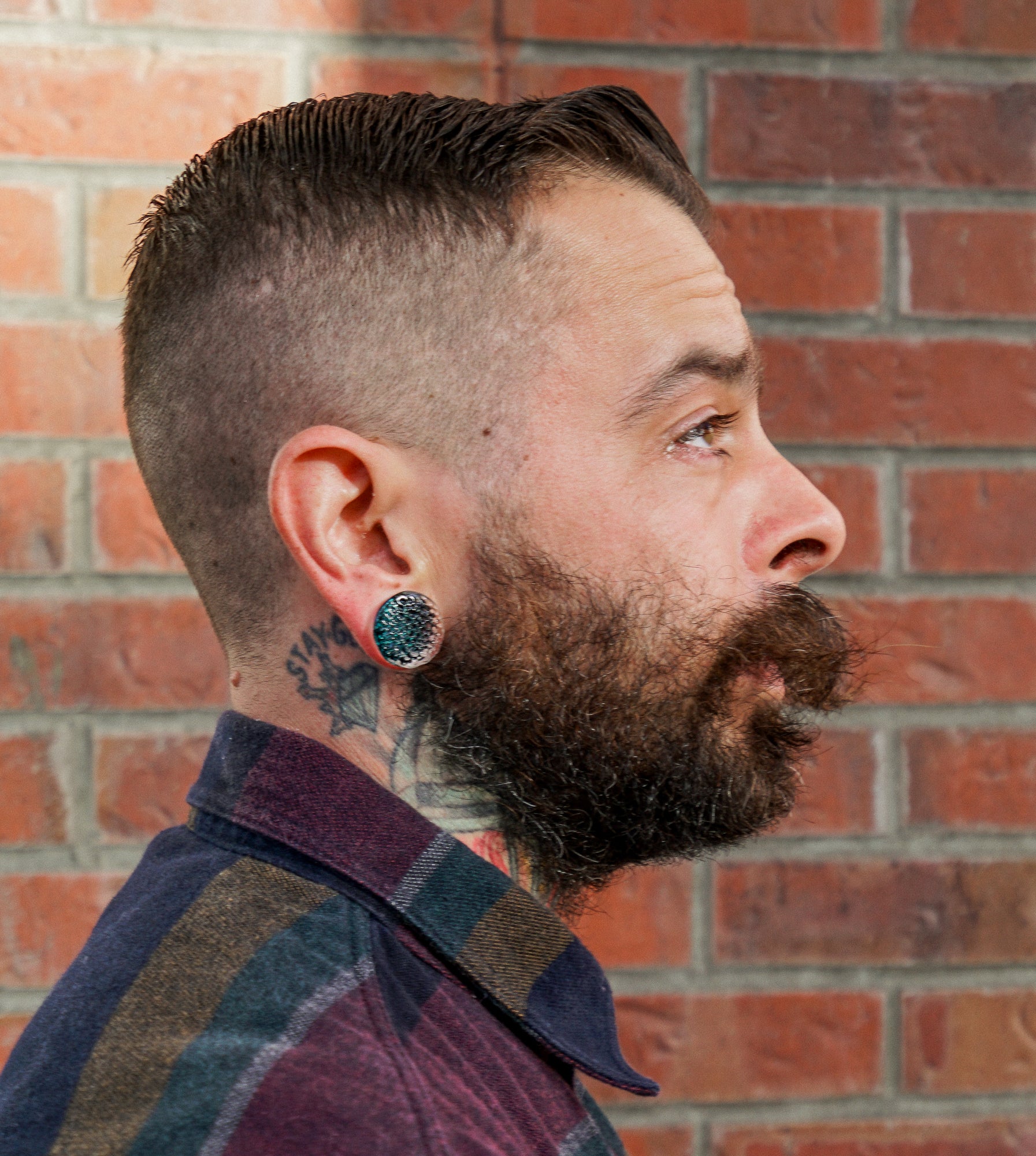 Blurple Hammered Glass Double Flare Plugs