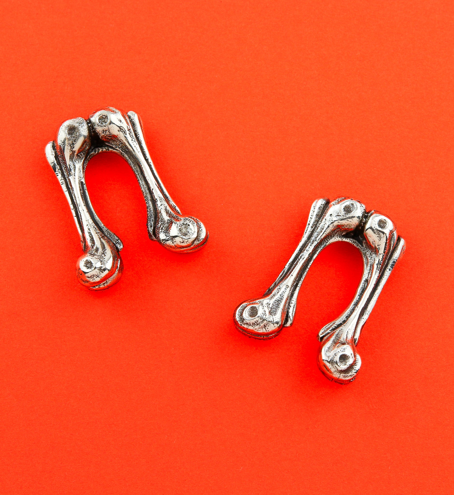 Bone Joint White Brass Ear Weights