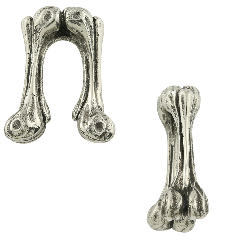 Bone Joint White Brass Ear Weights