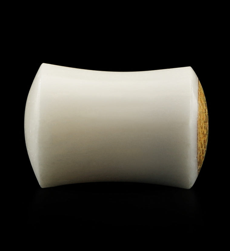 Bone Plugs with Teak Wood Inlay