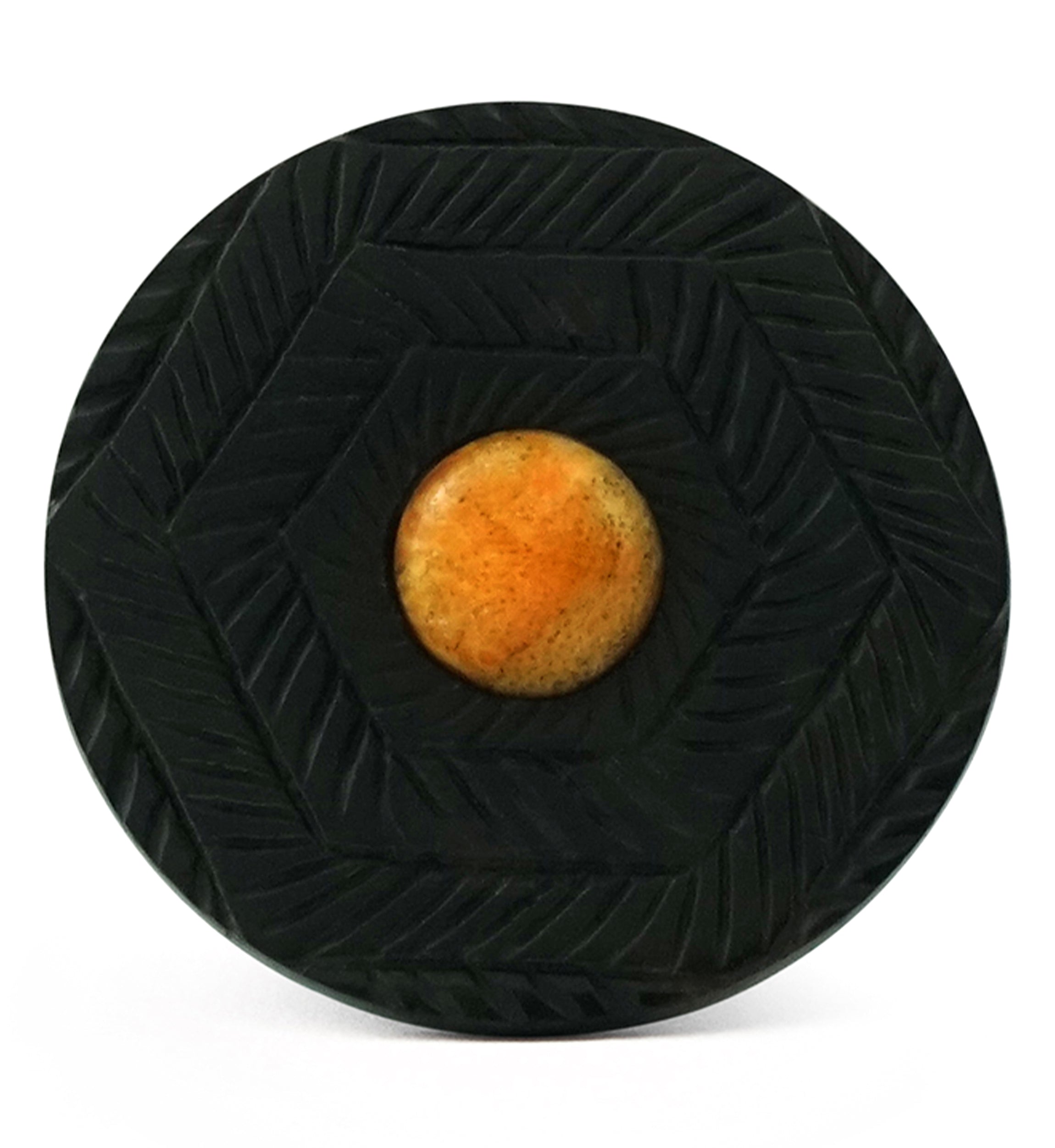 Boundary Geo Carnelian Stone Inlay Areng Wood Mayan Flare Plugs