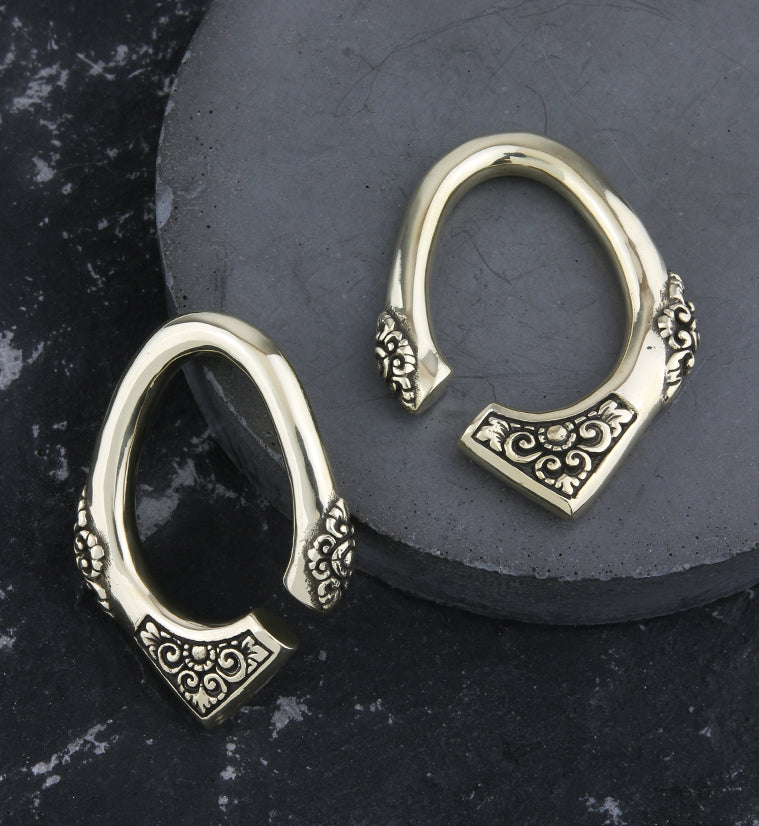 Brass Floret Ear Weights