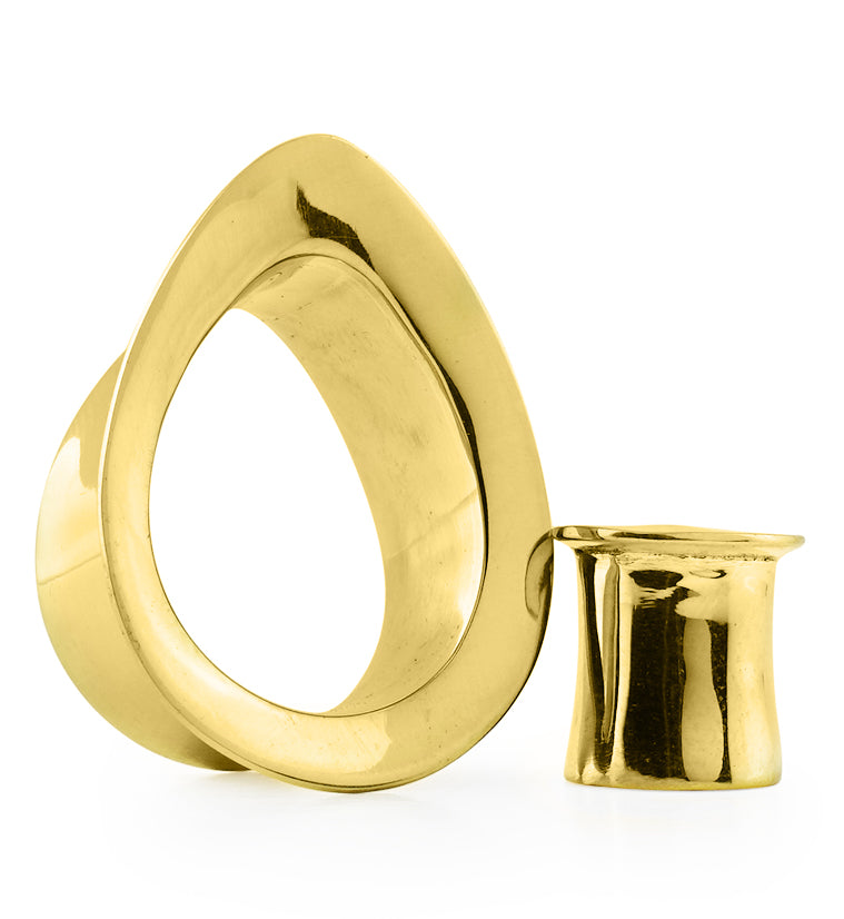 Teardrop Golden Brass Tunnels