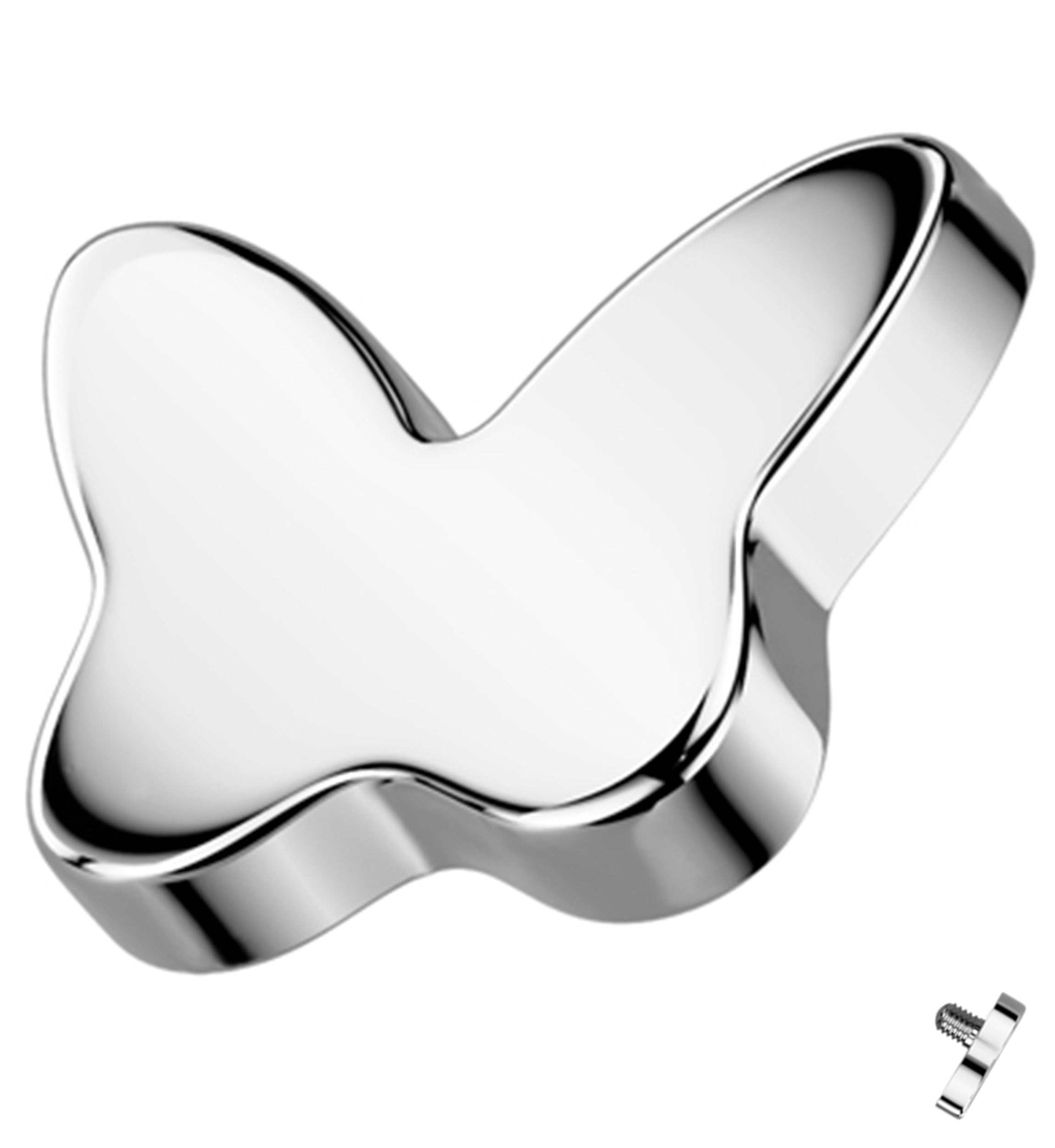 Bubble Butterfly Titanium Internally Threaded Top