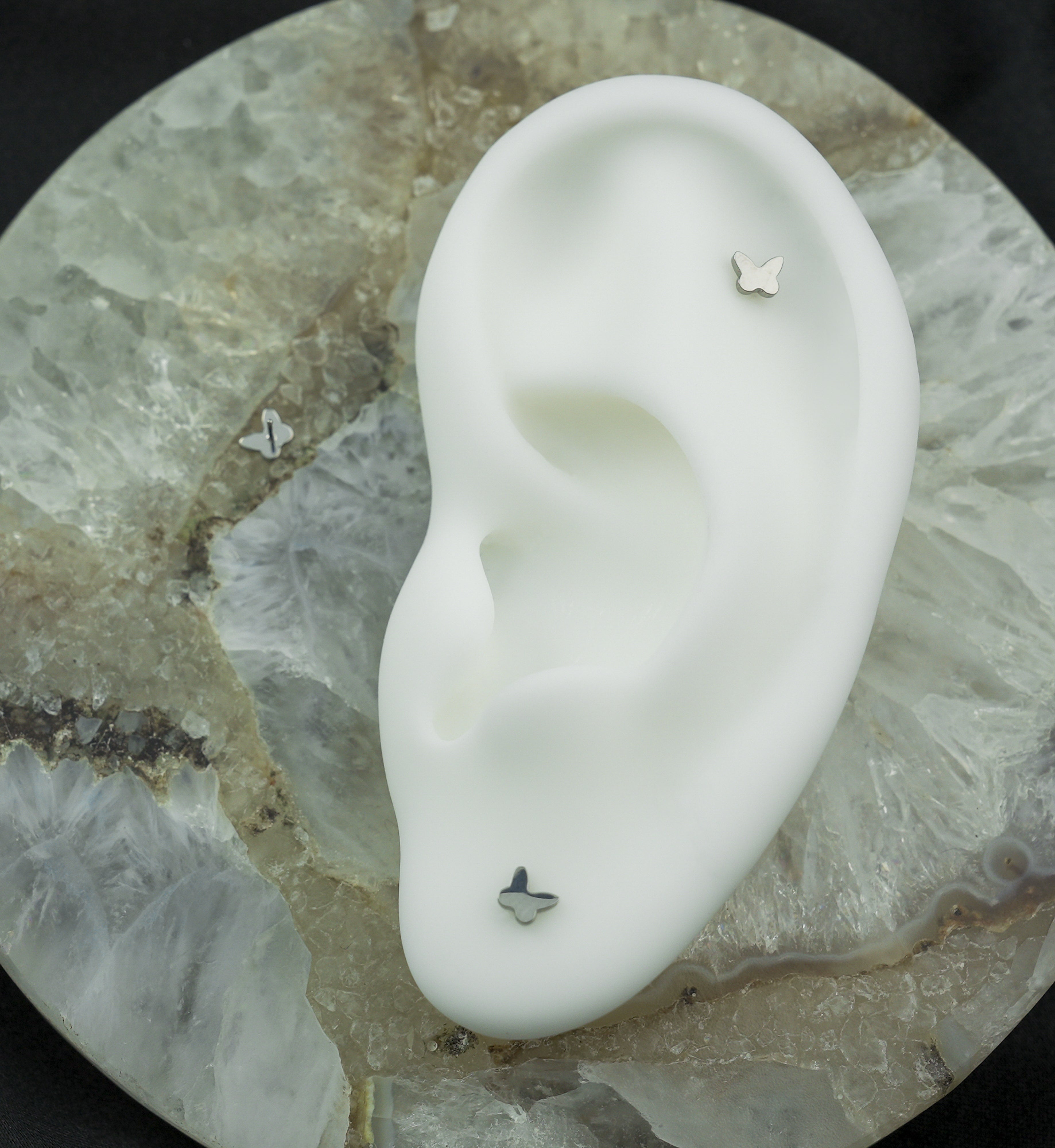 Bubble Butterfly Titanium Threadless Top