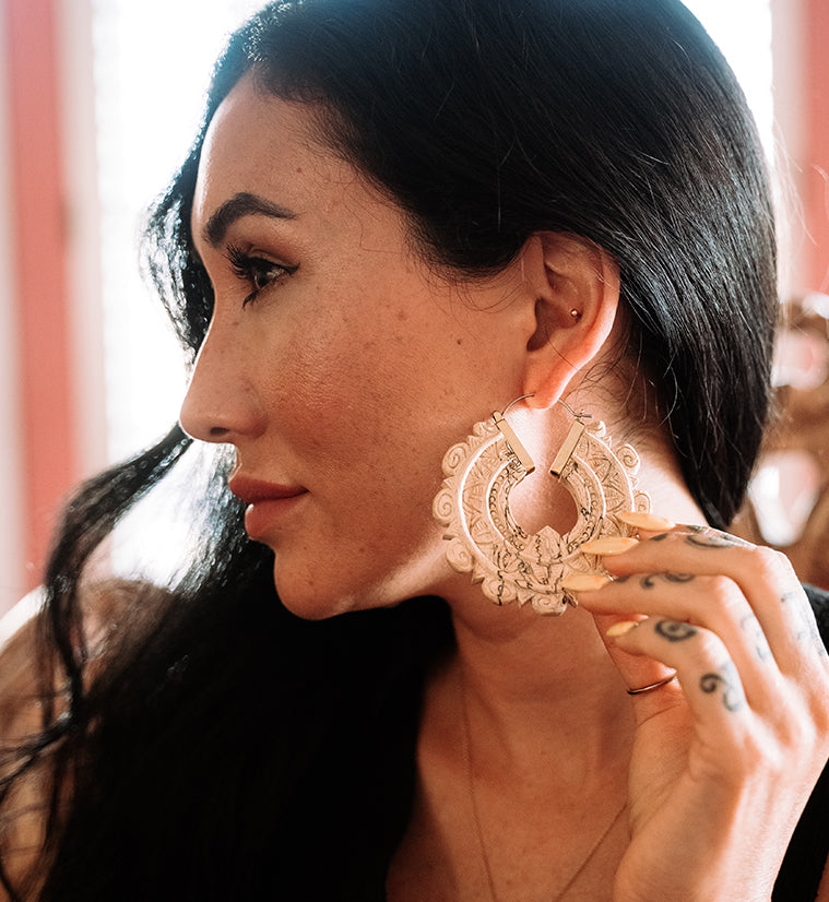 Bullion Tamarind Wooden Hangers / Earrings