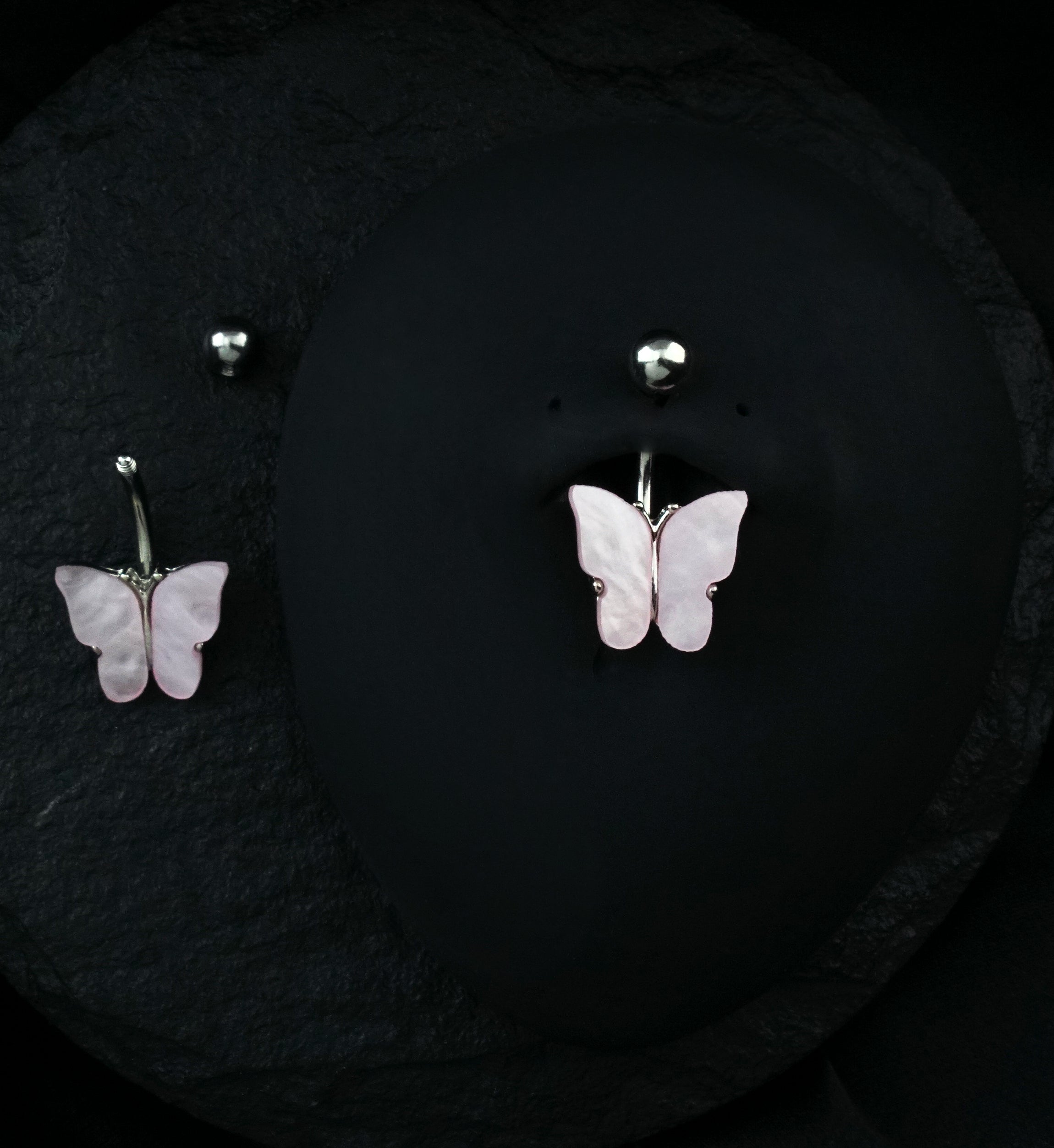 Butterfly MOP Shell Belly Button Ring